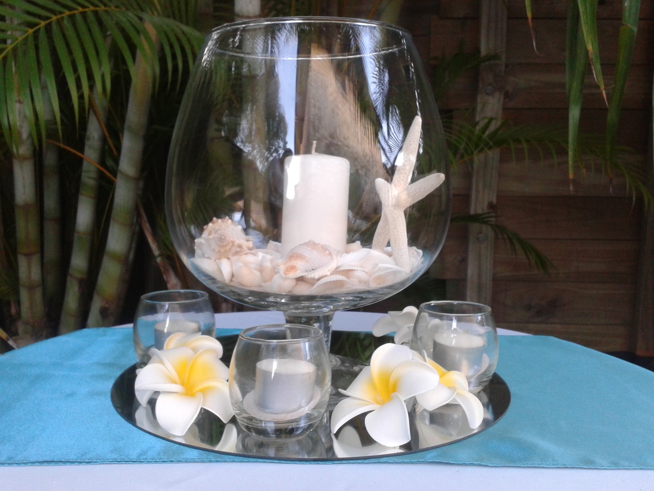 Beach Centrepieces - Crystal Heart Wedding and Event Supplies
