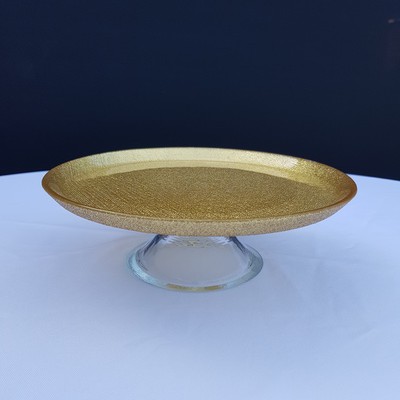 cake plate gold large