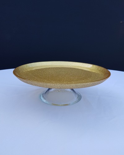 cake plate gold large